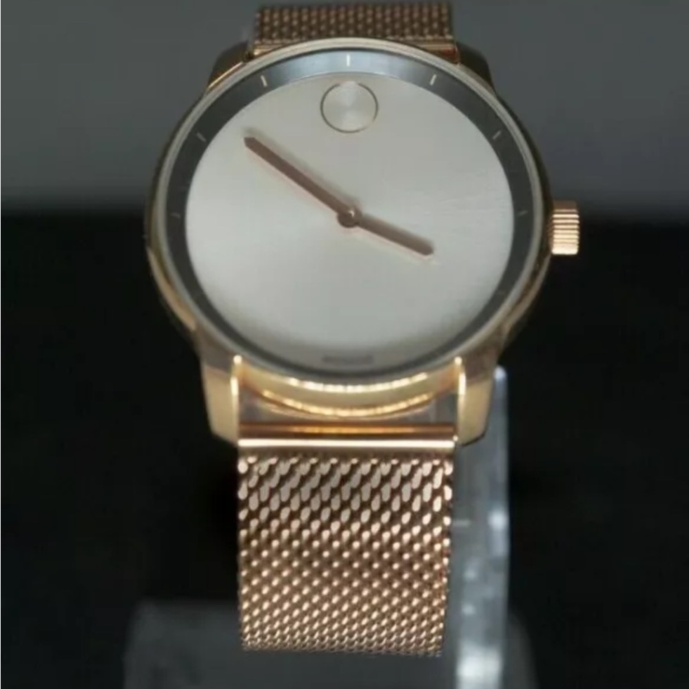 Movado Rose Gold Mesh Watch